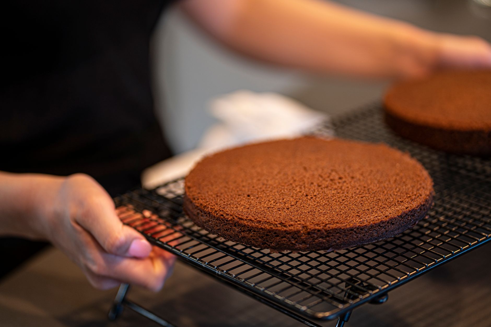 bolo alto assando dentro do forno